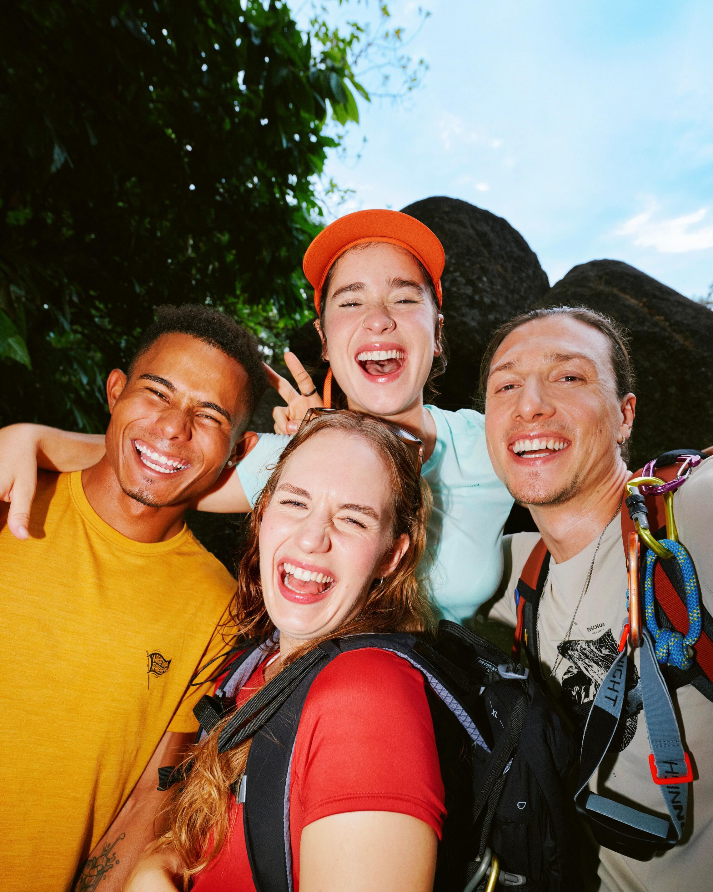 A group of friends camping