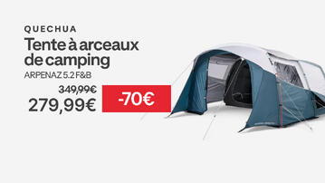 Quechua tente à arceaux de camping à 279,99€