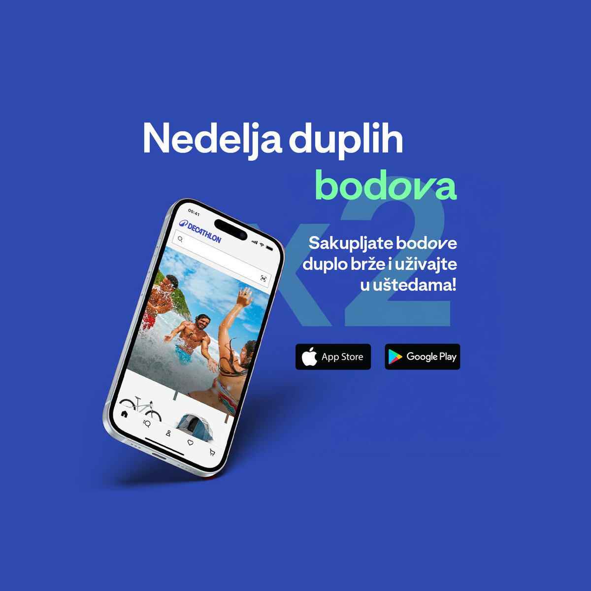 Nedelja duplih bodova u Decathlon aplikaciji, online i u prodavnicama