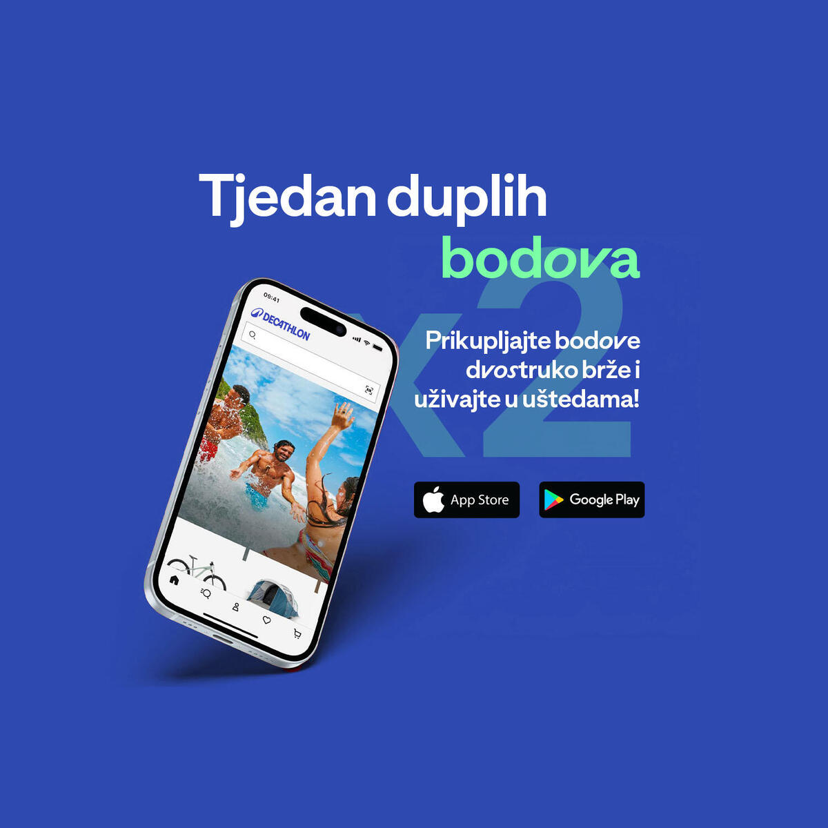 Tjedan duplih bodova u Decathlon aplikaciji, online i u trgovinama