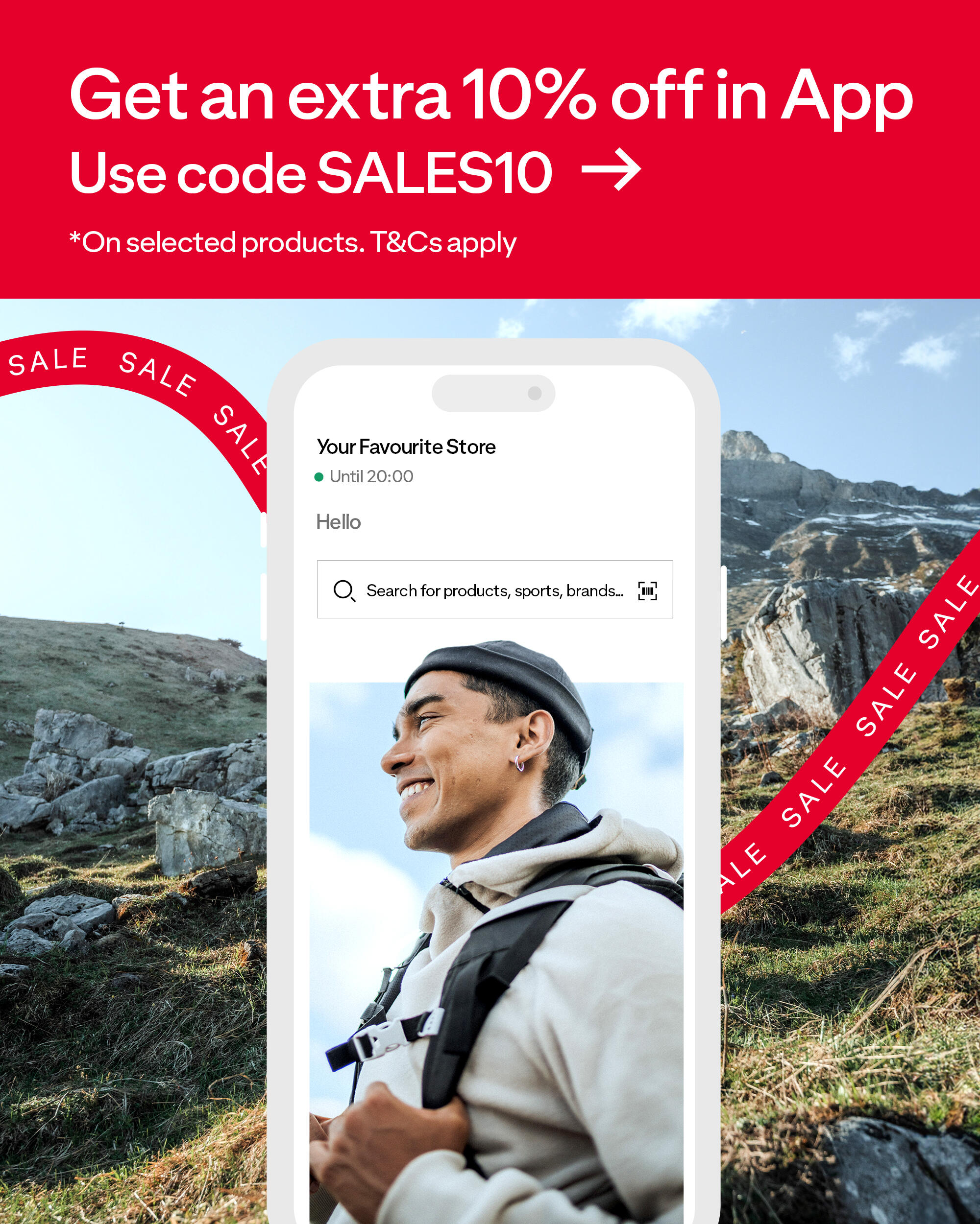 App offer details - Use code SALES10 for an extra 10% off on selected sales products.