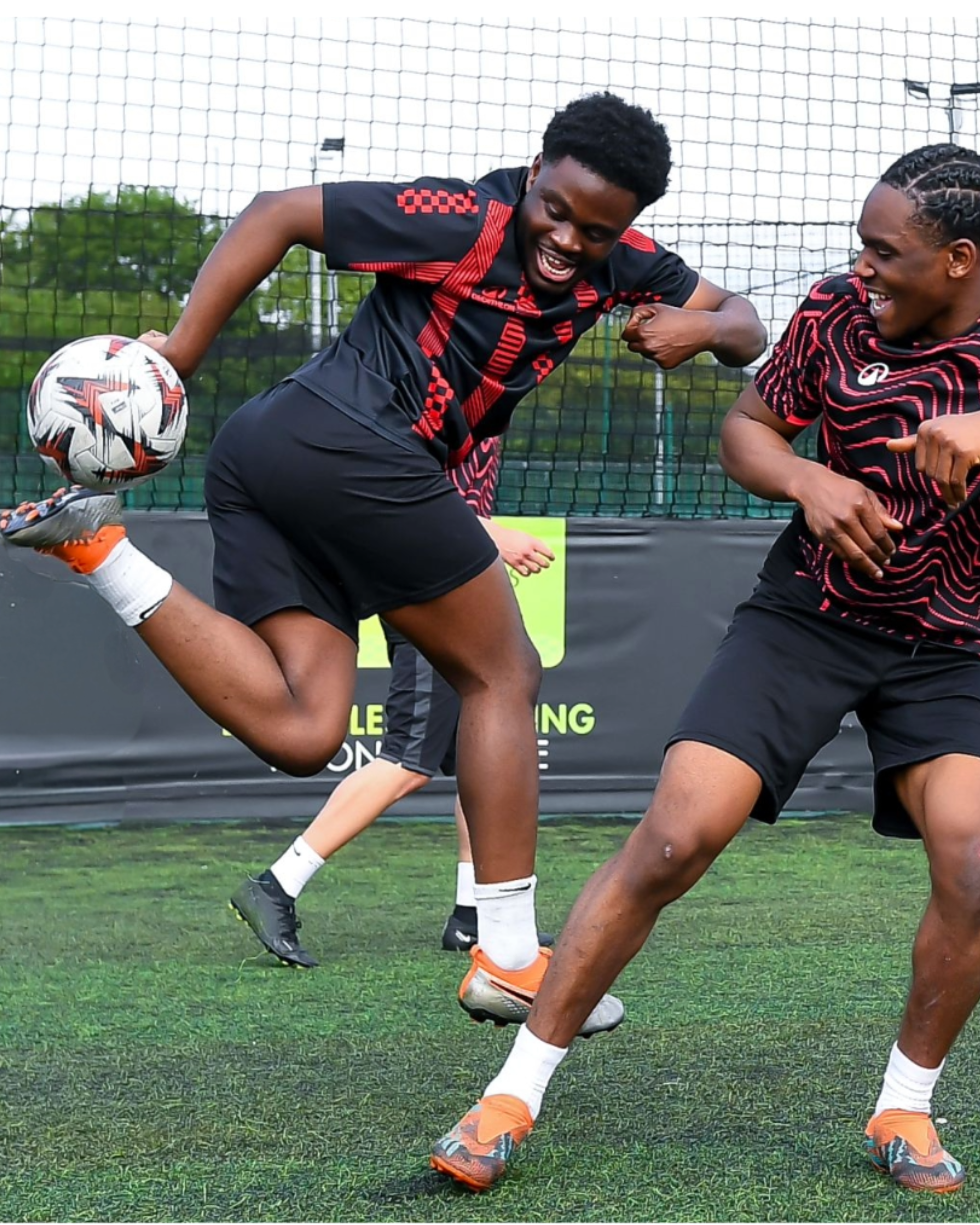 2 men playing football
