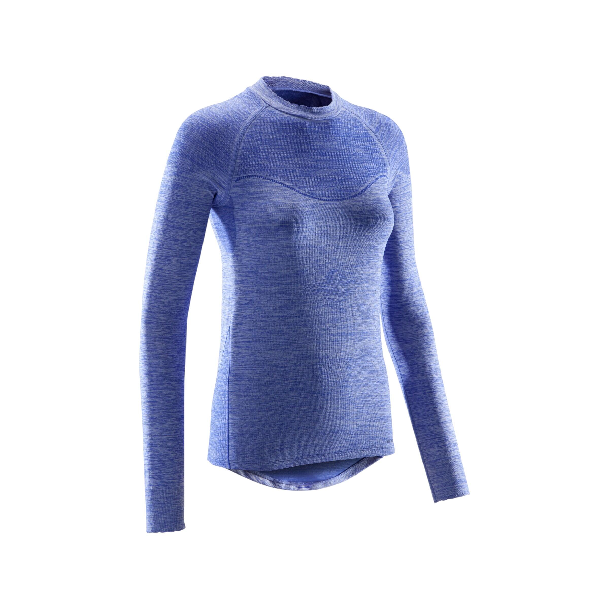 Thermische tops voor dames, ronde hals, lange mouwen, onderlaag, zacht damesondergoed, Zwart, M