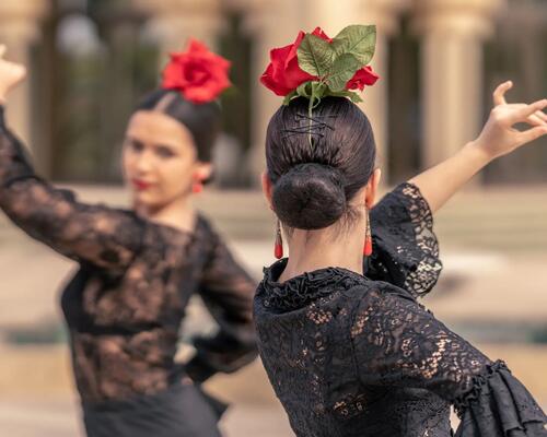 Kobieta tańcząca flamenco