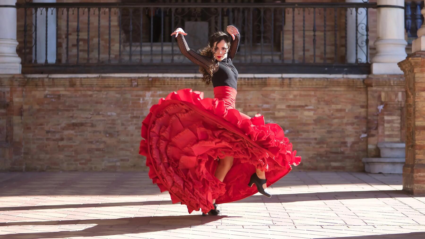 Kobieta tańcząca flamenco