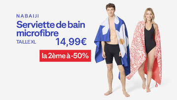 -50% sur la 2ème serviette microfibre xxl