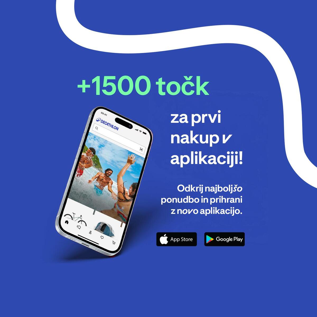 1500 točk aplikacija