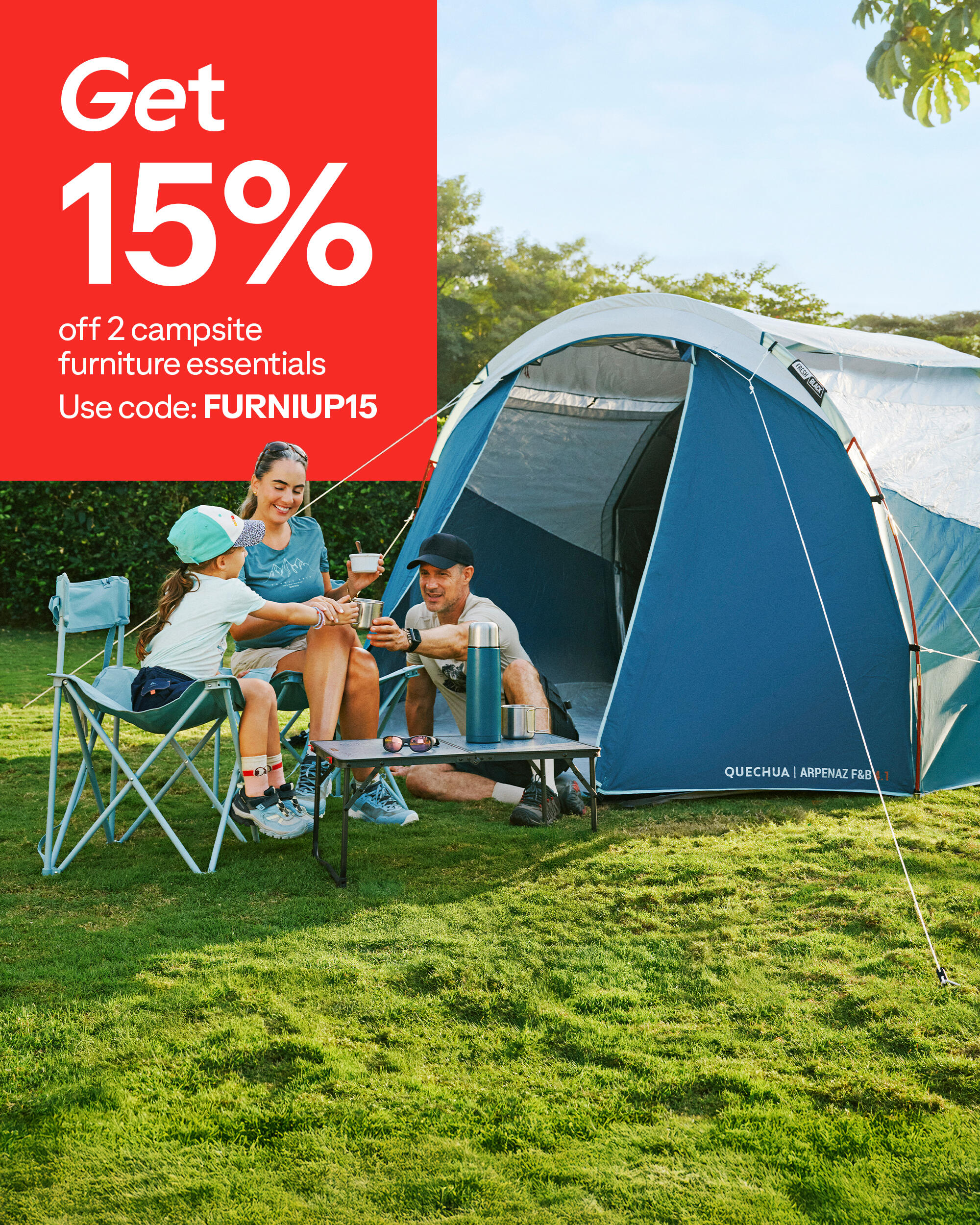 A family camping
