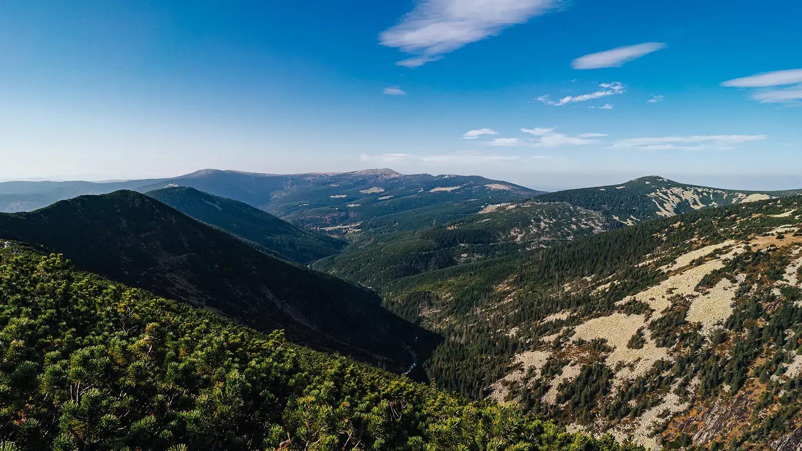 Karkonosze z lotu ptaka
