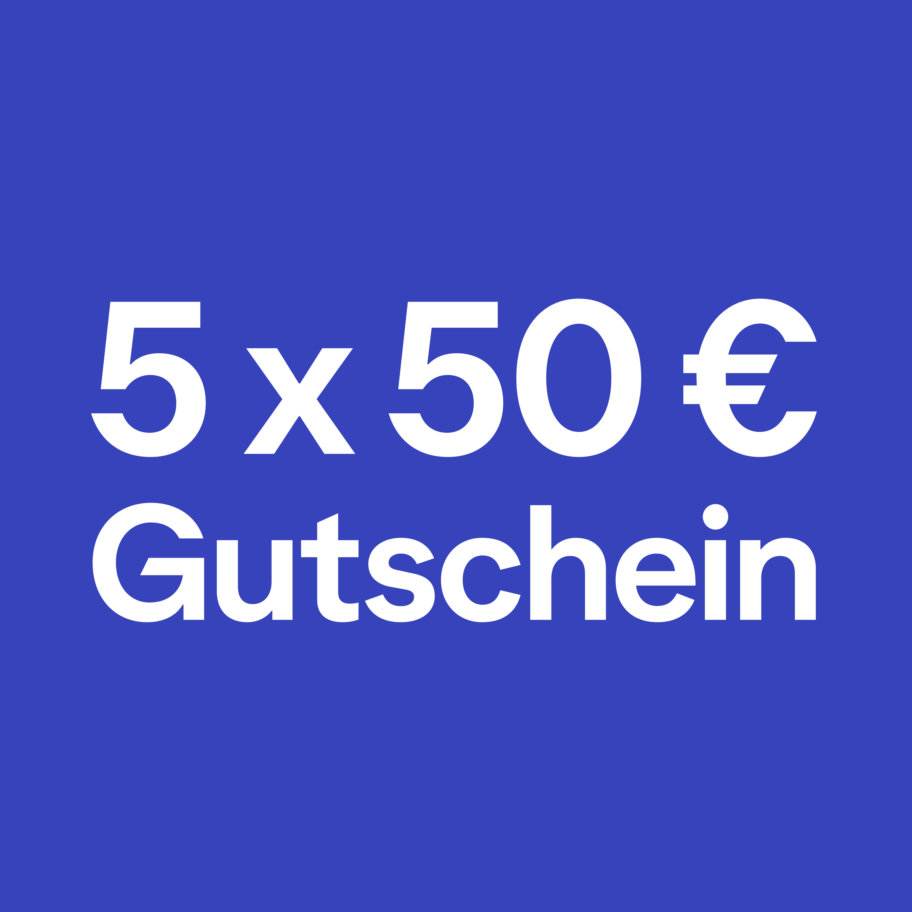 5 x 50€ Gutschein