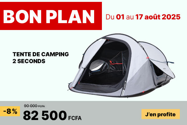 Tente de camping de type 2 seconds dans un décor naturel