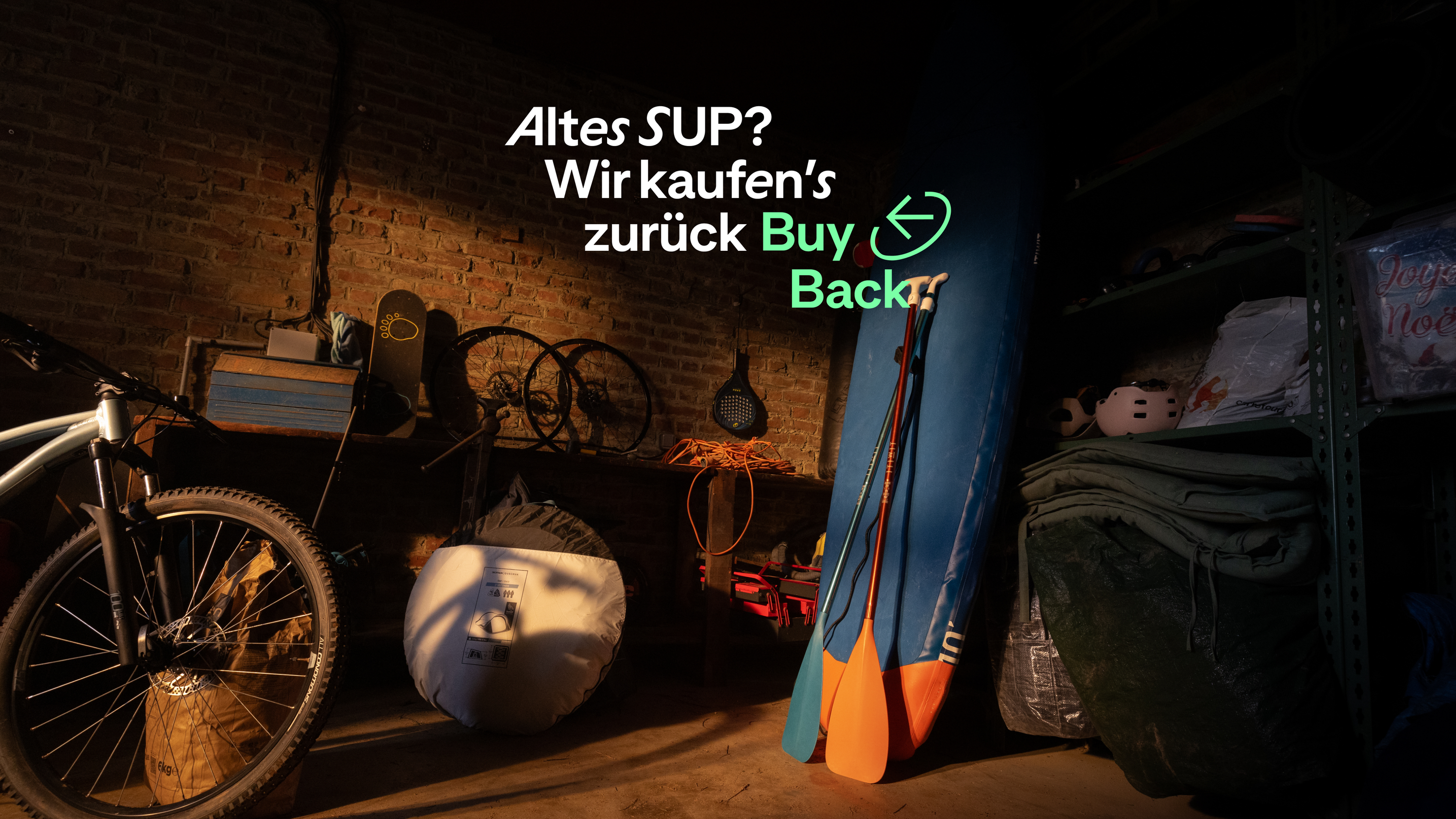Altes SUP steht im Keller