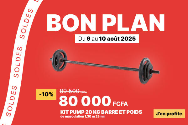 Kit pump 20 kg barre et poids de musculation 1,30 m 28mm