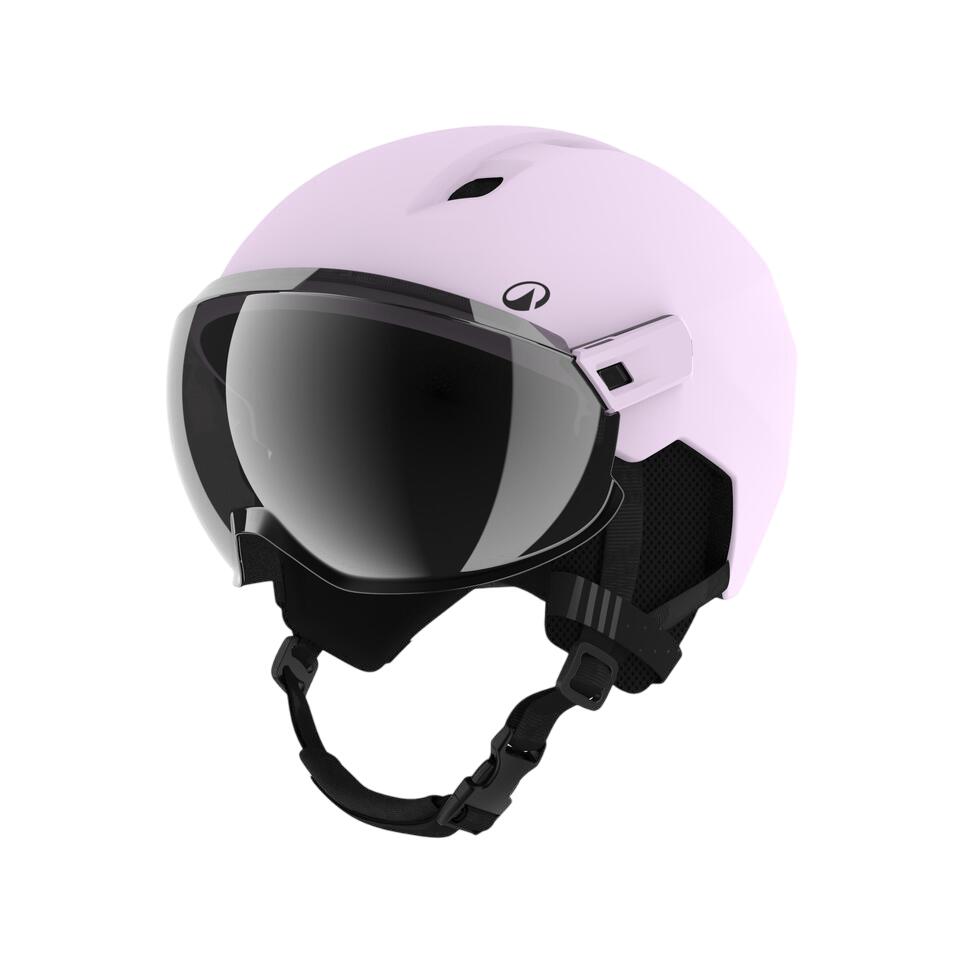 Skihelm met Vizier voor Heren Dames Jongen Meisje Kid Kinderen - Verstelbaar Skiën Snowboard Sneeuwsport Winter Snowboardhelm Helmvizier Skibrillens (S (53-55cm), zwart