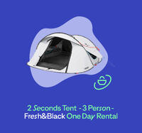 1 Day Rent 2 Seconds Fresh & Black Tent 3 Person