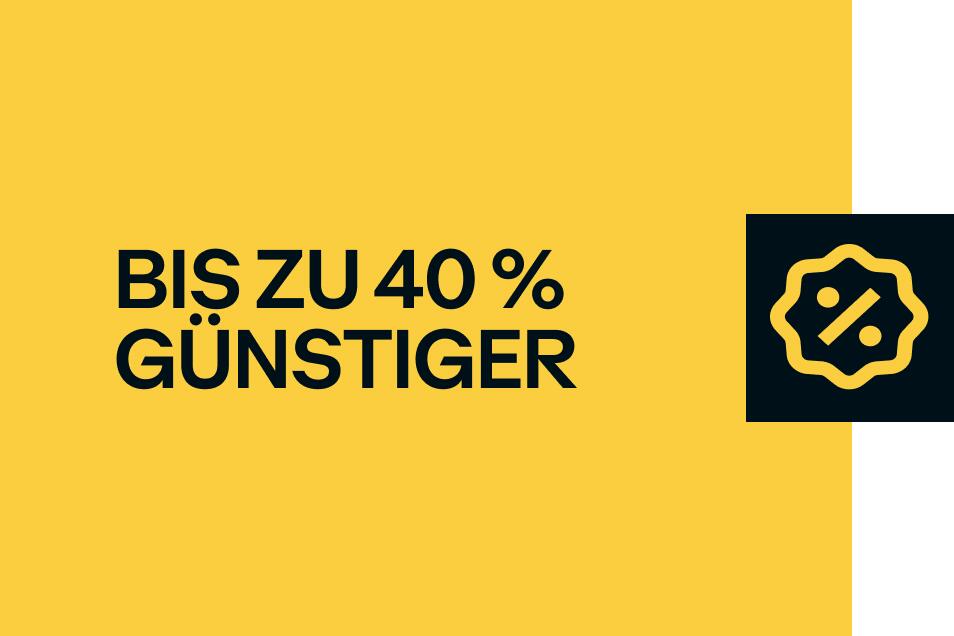 Bis zu 40% sparen
