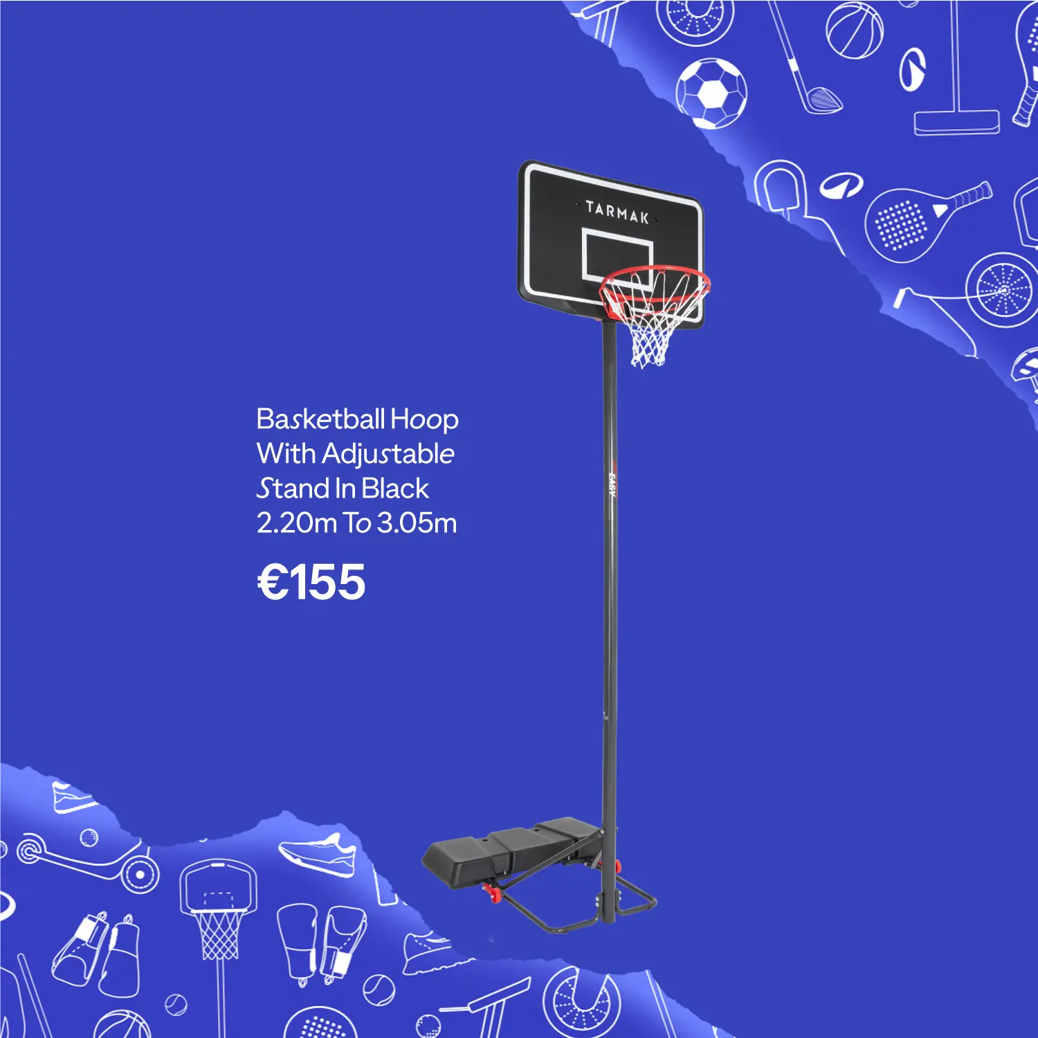 Basketball Hoop With Adjustable Stand