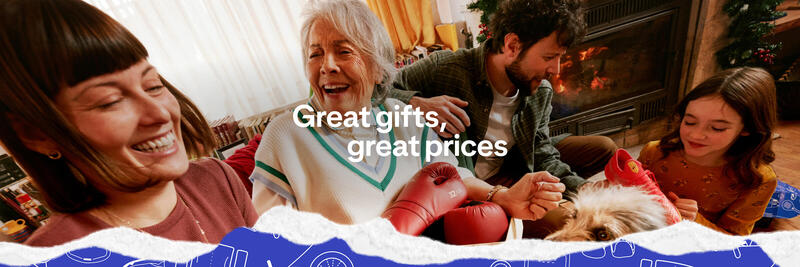 Familie met cadeaus