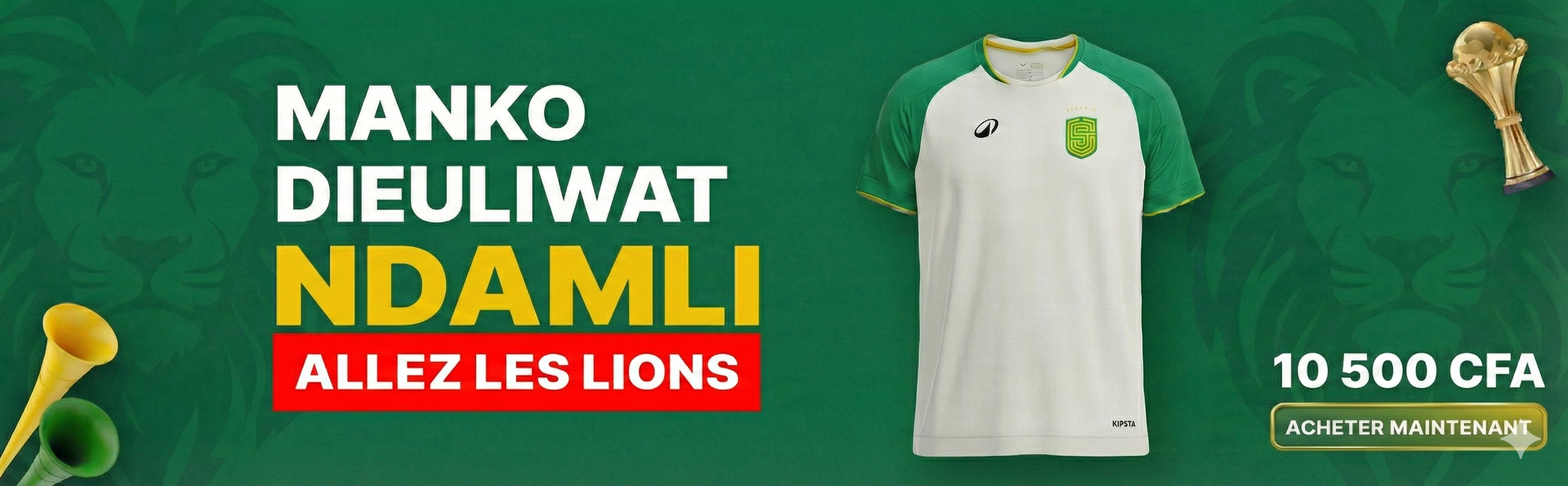 Nouveau Maillot Sénégal CAN 2025 - Decathlon - Manko Dieuliwat Ndam Li