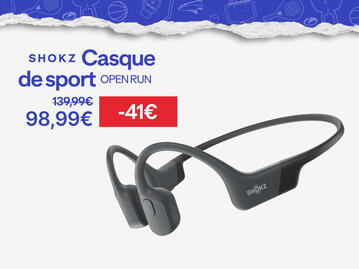Shokz : casque de sport open run à -41€