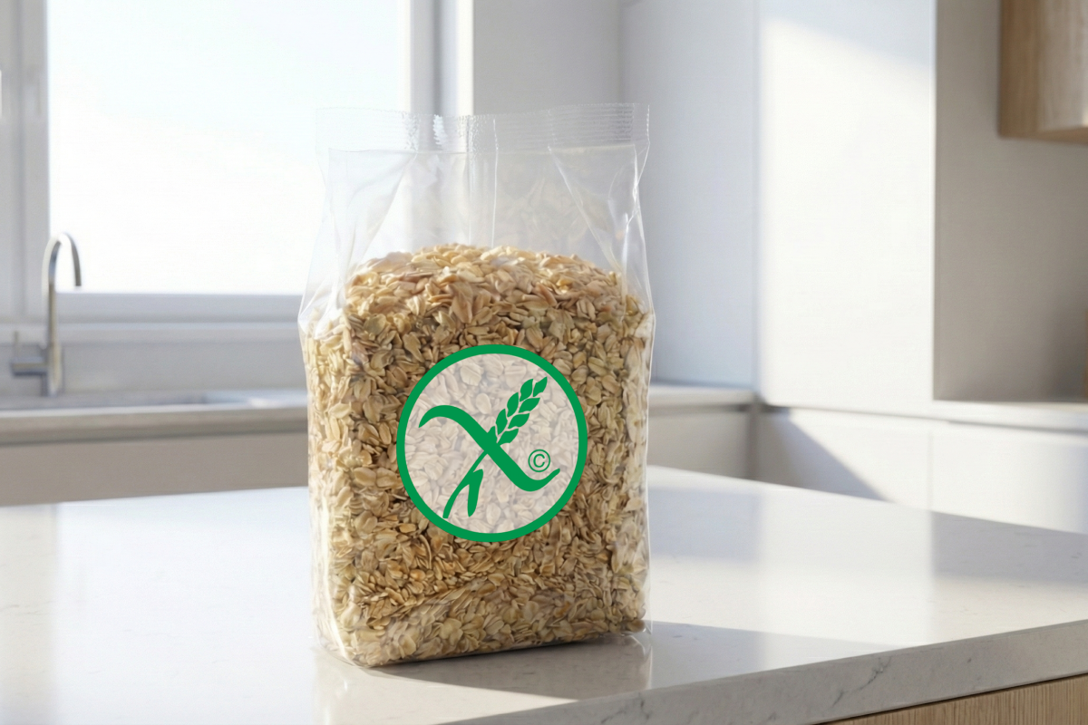 Opakowanie płatków owsianych bez glutenu