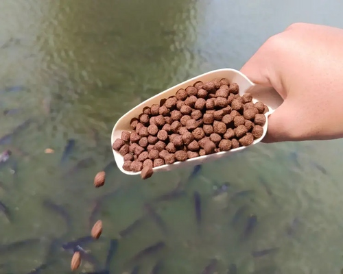 Pellet na ryby na szpadelku