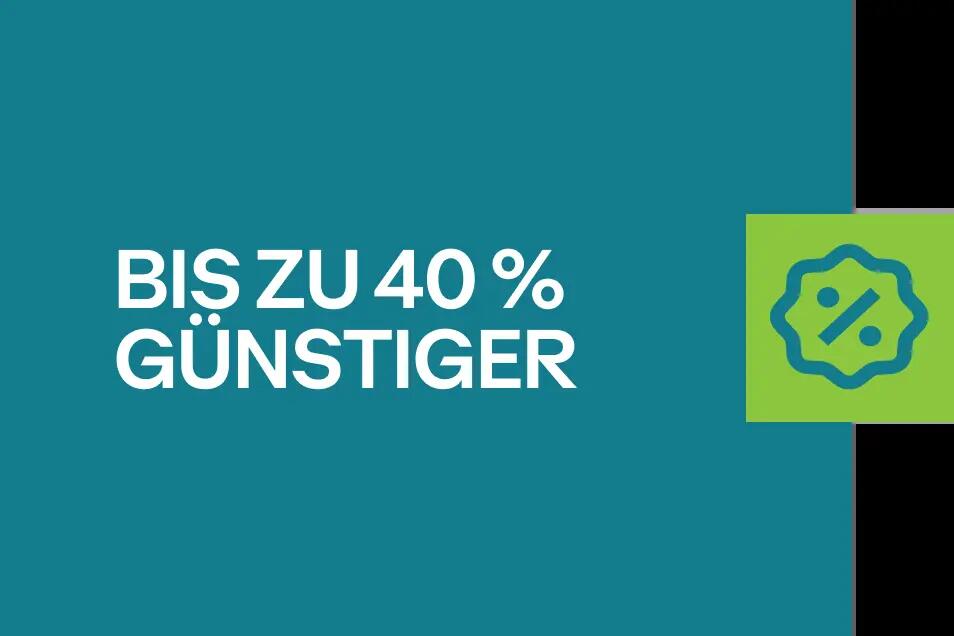 Bis zu 40% sparen