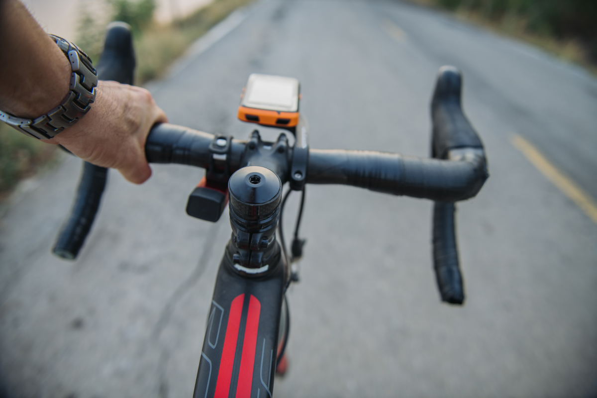 Nawigacja na kierownicy rowerowej