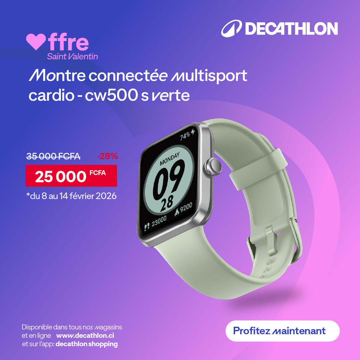 Promo St valentin montre connecté