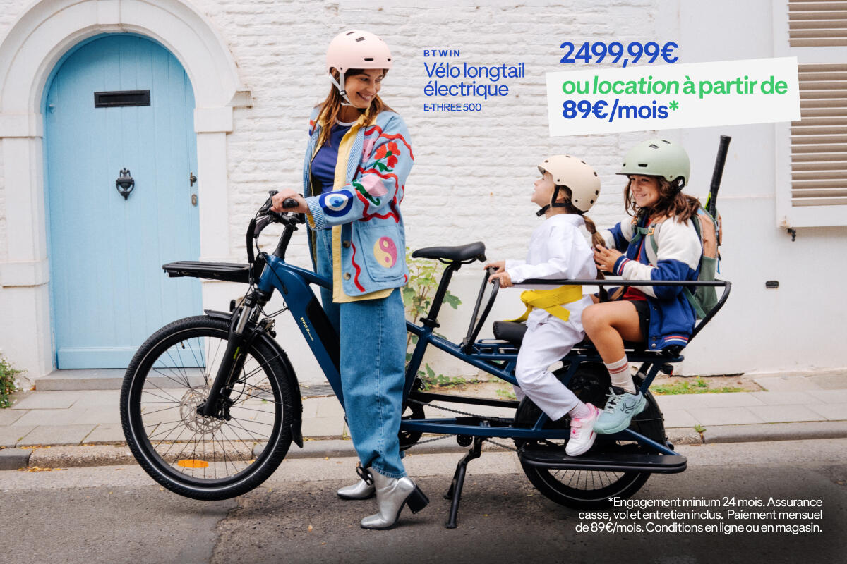 Location Vélo longtail électrique à partir de 89€ par mois