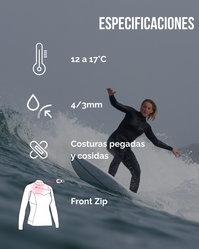 Traje de neopreno 4/3 Mujer
