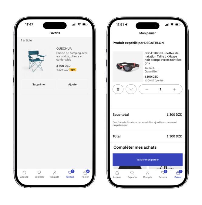 Liste de produits favoris