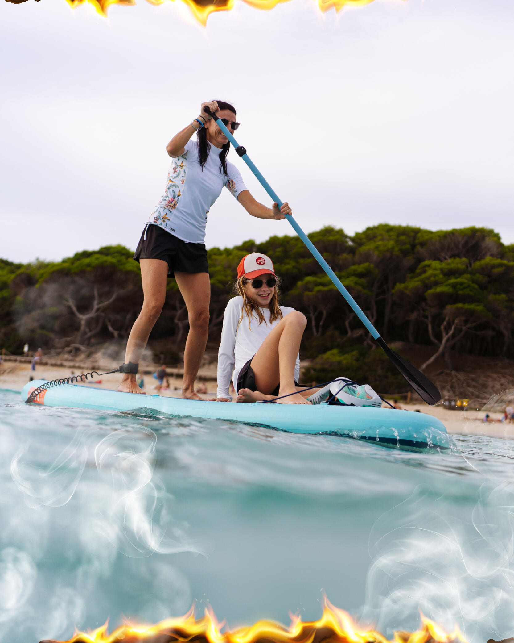 Pack Stand Up Paddle Inflable Itiwit 100 Azul