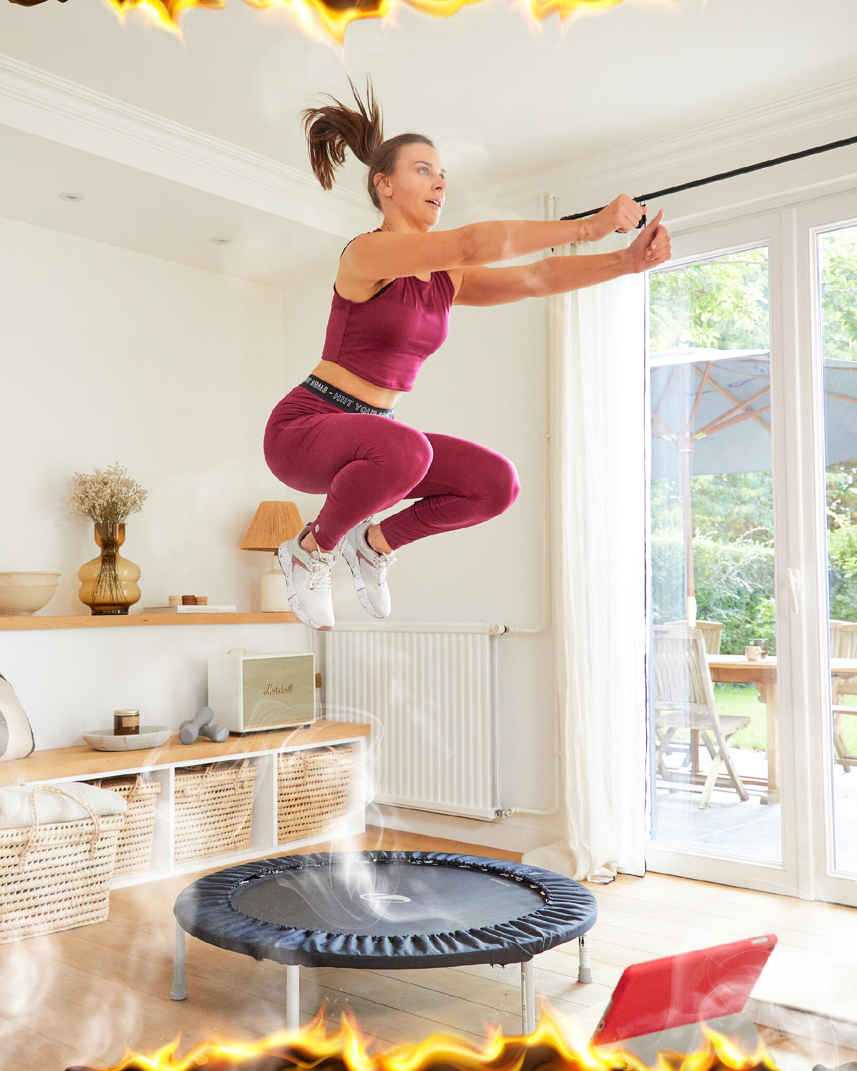 Trampolín de fitness Domyos 100 negro