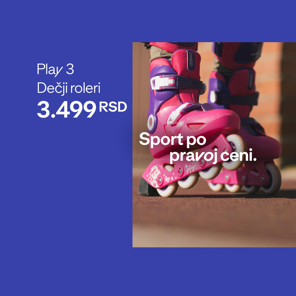 Ružičasti i ljubičasti roleri PLAY 3 za decu