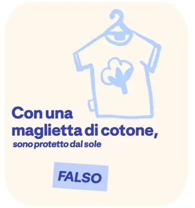 Cotone bianco = Protezione UPF 7.