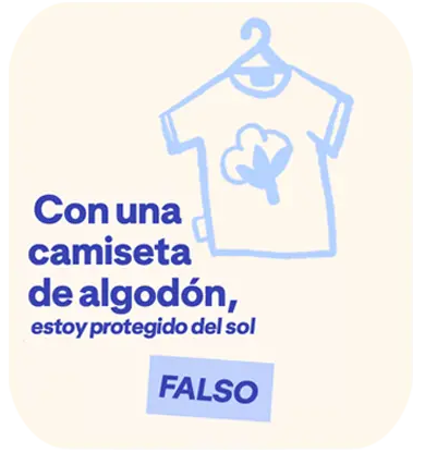 Algodón blanco = Protección UPF 7.
