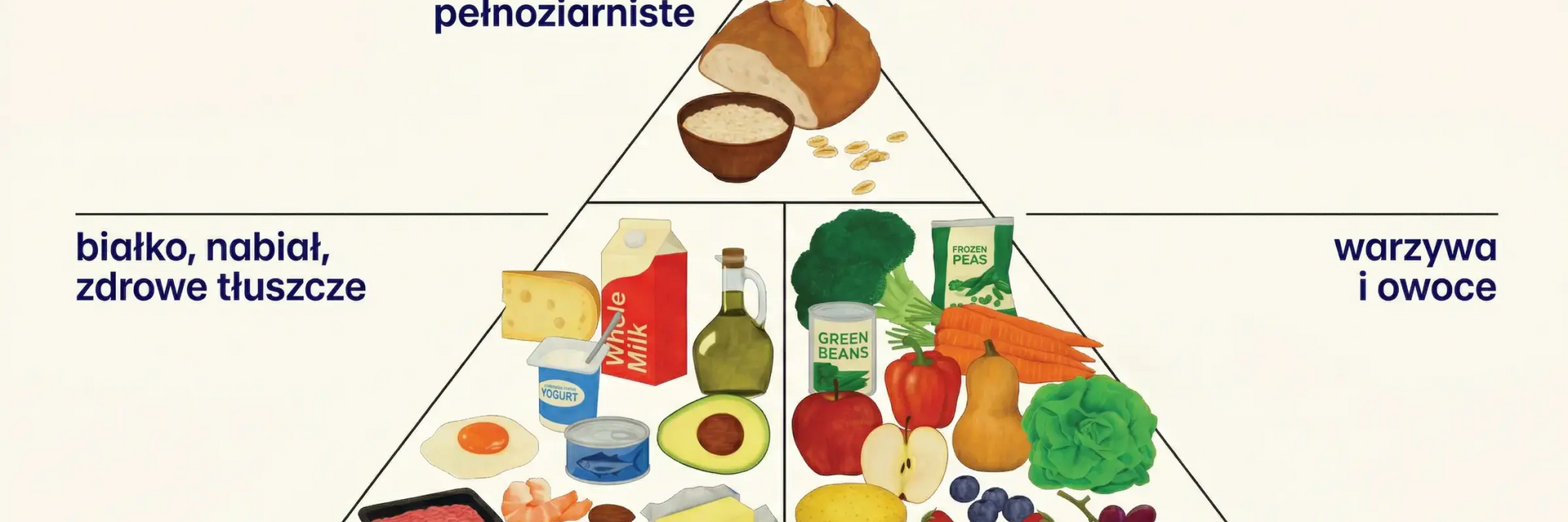 Nowa piramida żywieniowa infografika