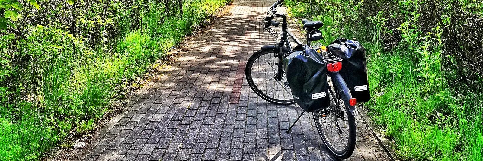 Rower stojący na trasie rowerowej Władysławowo