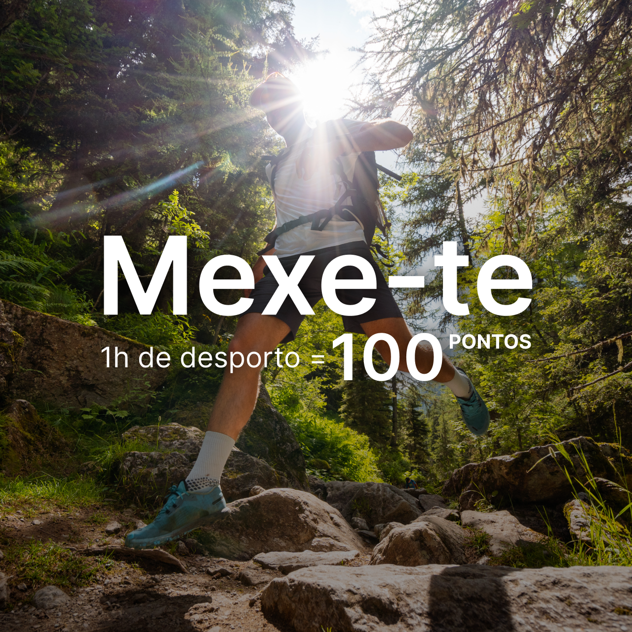 Move-te e ganhas 100 pontos por 1h de desporto