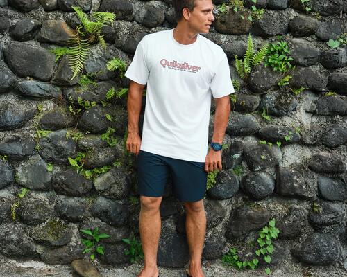 Boardshort surf Amphibian Quiksilver long 19' ceinture semi-élastique,