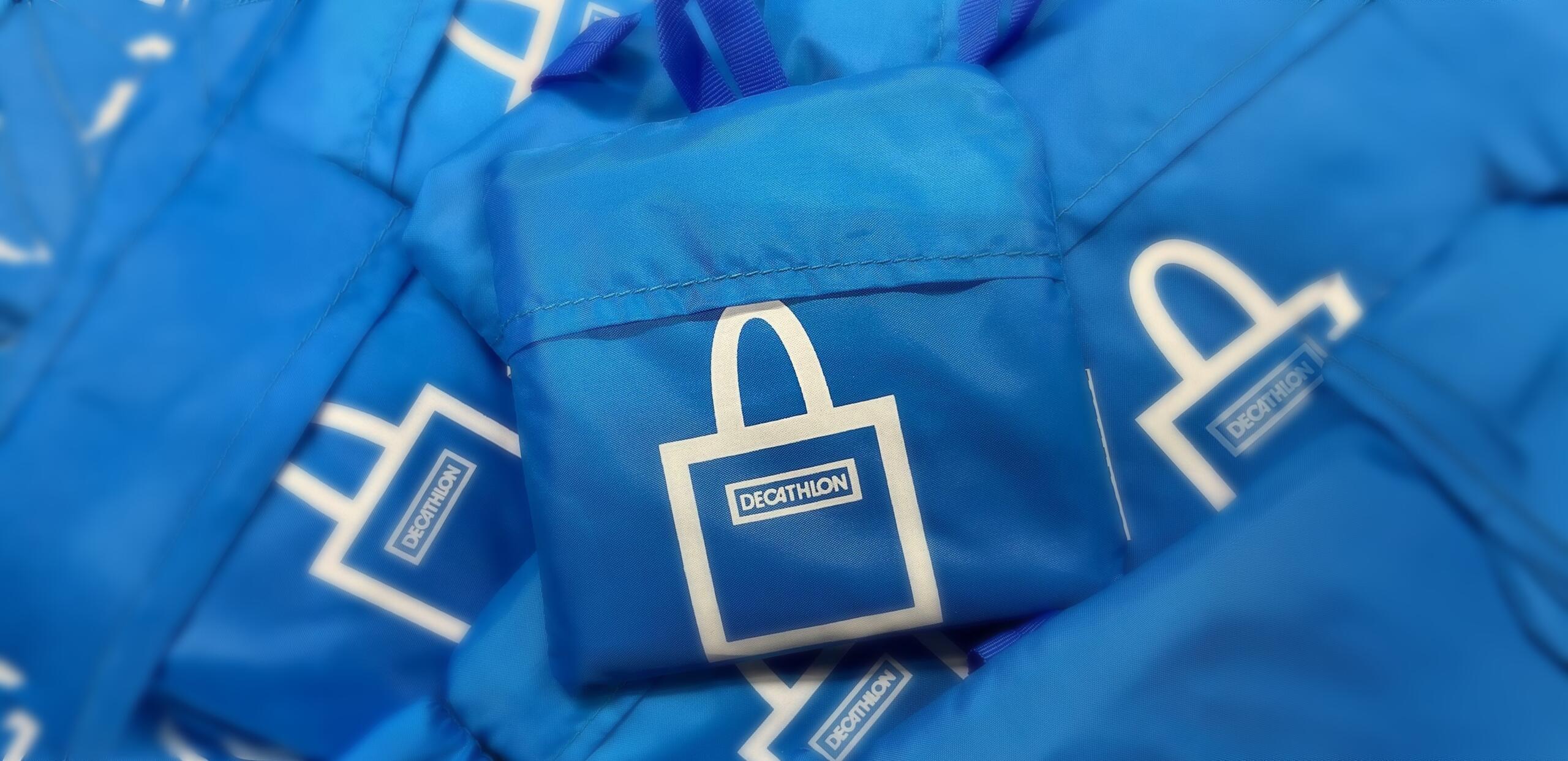 Beneficio bolsa azul reutilizable