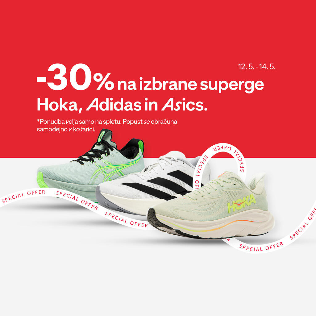 Hoka, Adidas i Asics