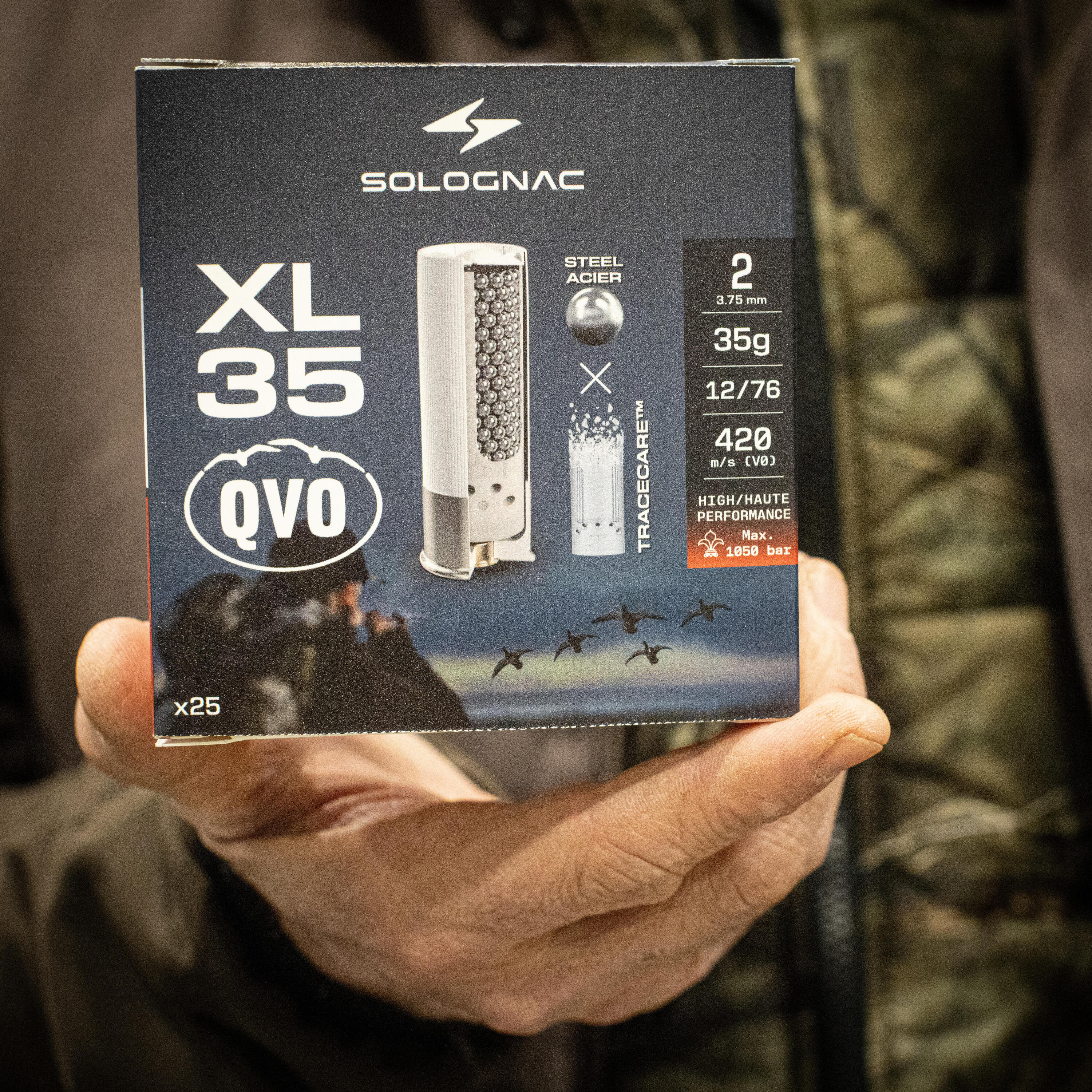 Munition QVO avec la bourre tracecare