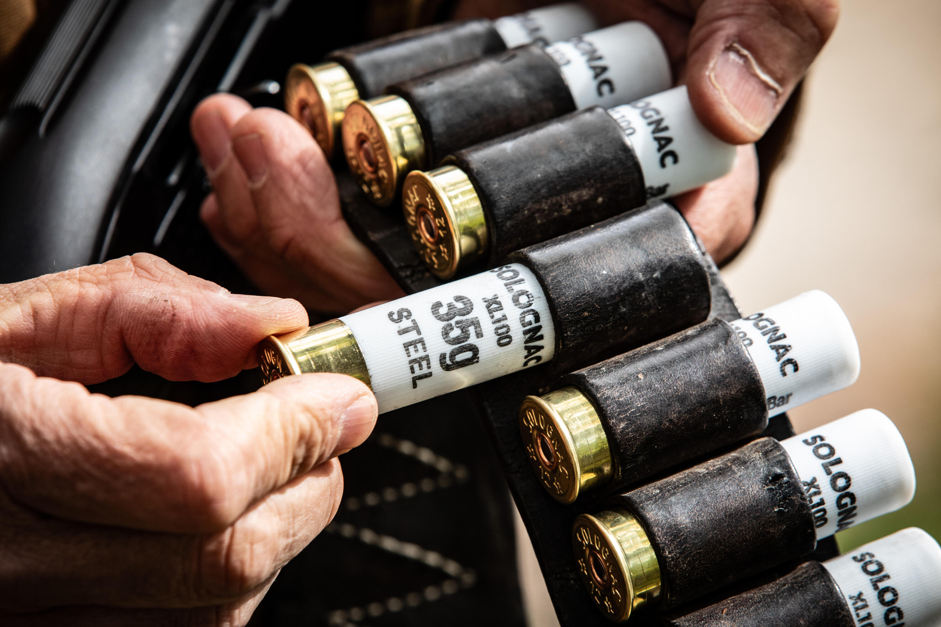 Photo munition XL 35g dans une cartouchière