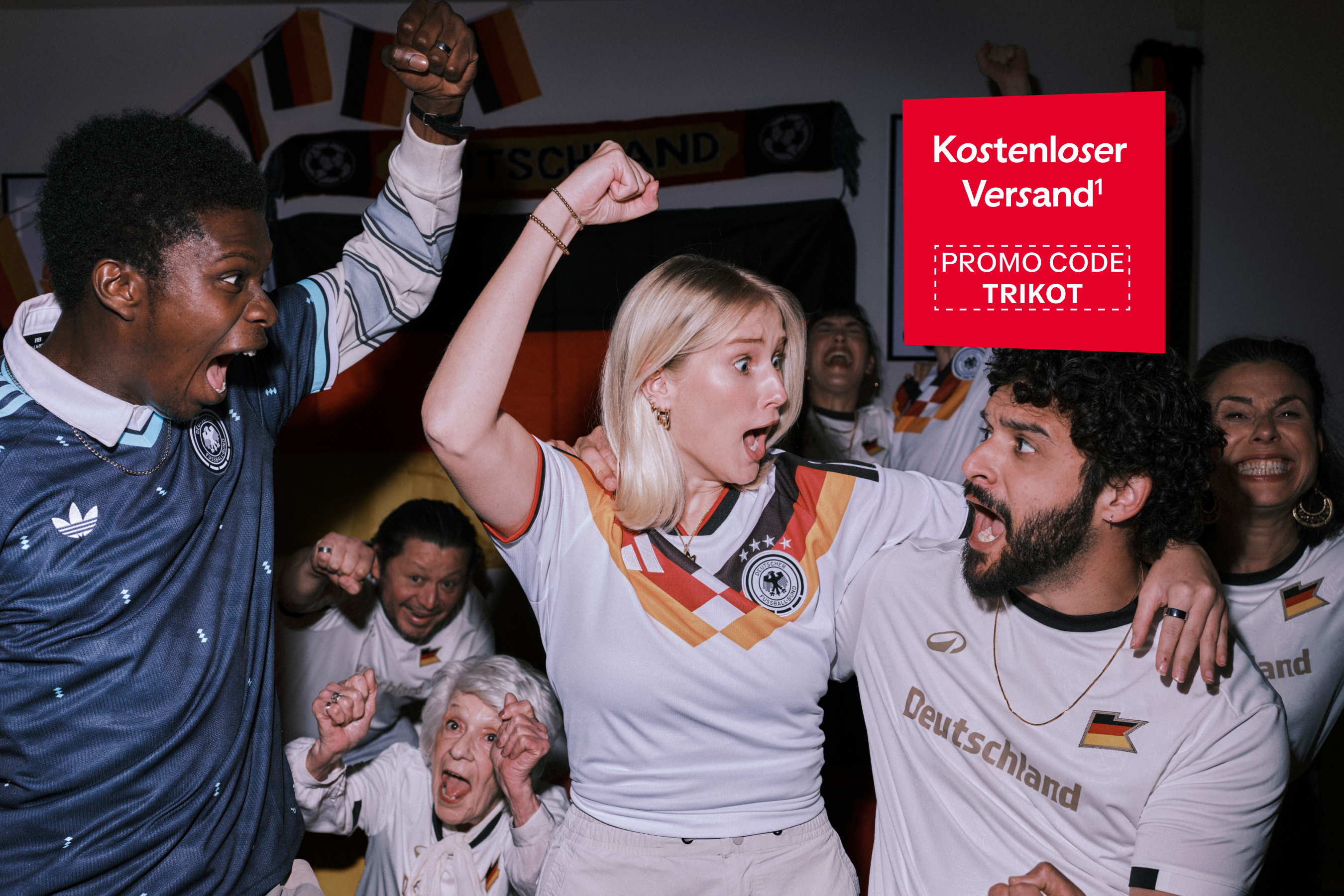 Kostenloser Versand mit dem Promocode "TRIKOT"