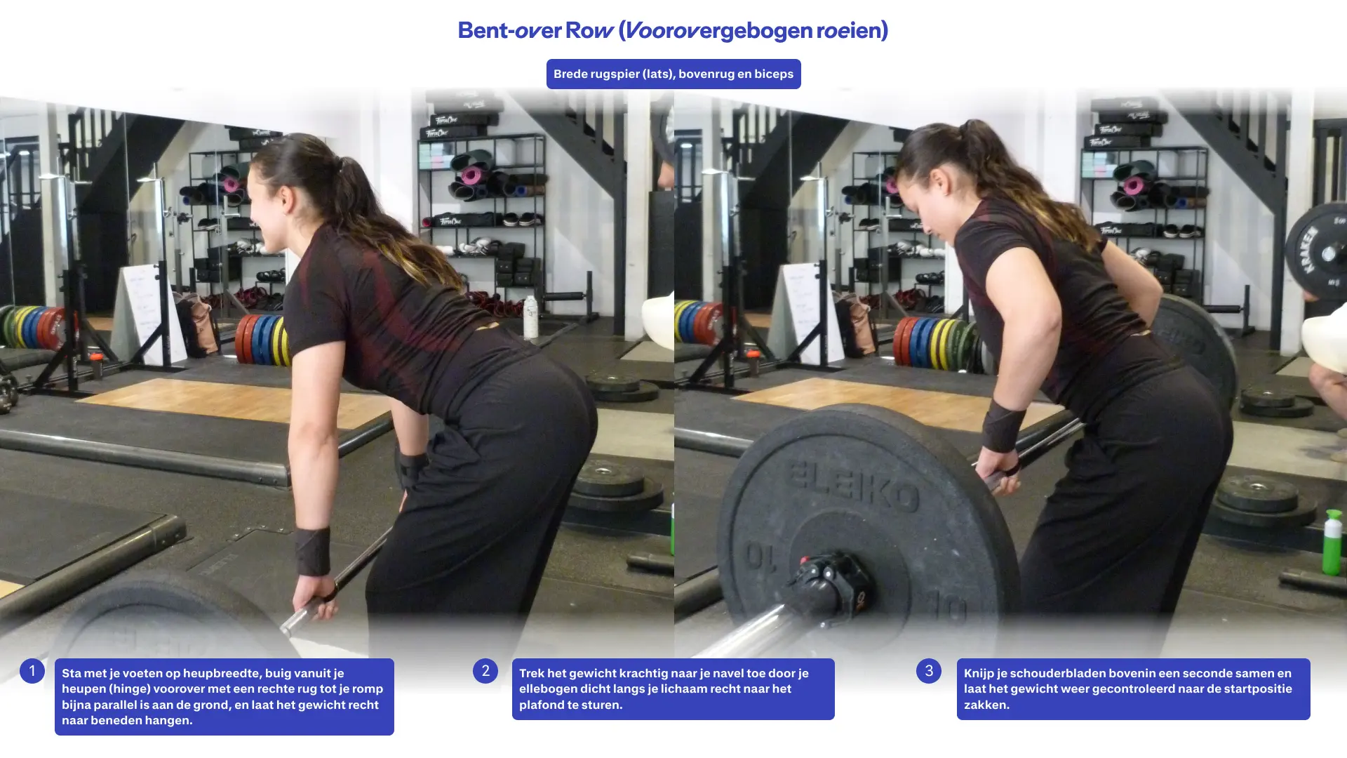 Hoe doe ik een bent over row