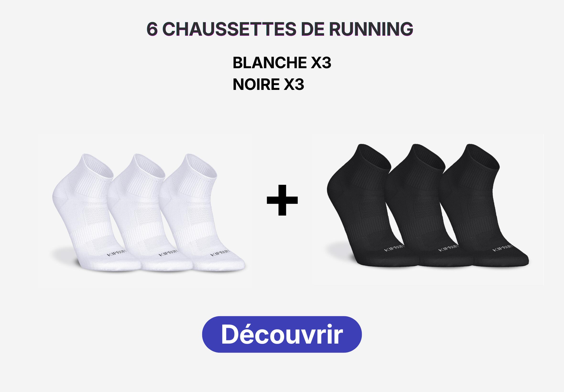 offre panoplie chaussettes de running black and wite