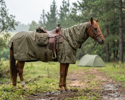 Koń przygotowany na rajd konny