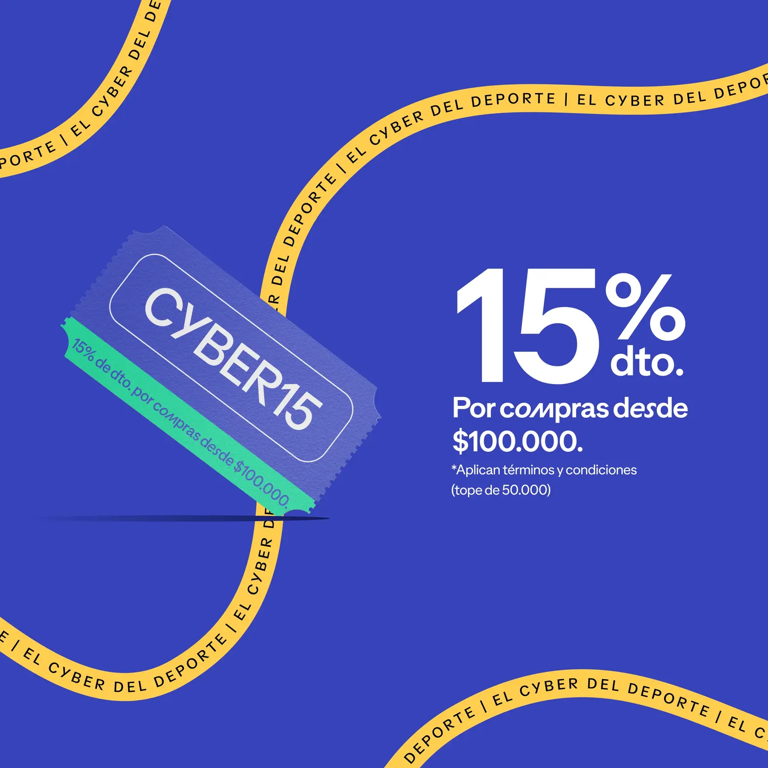 cupon cyber 15% descuento